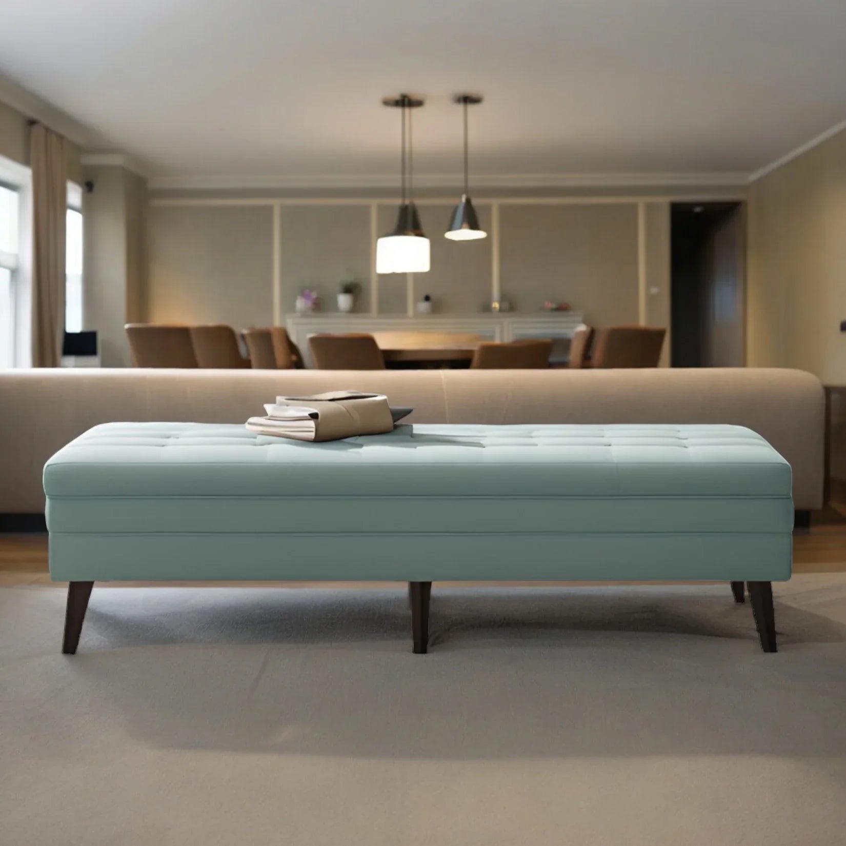 Artisan Wooden Bench with Storage - Ottoman - CRUZ INTERNATIONAL - Furniture Store